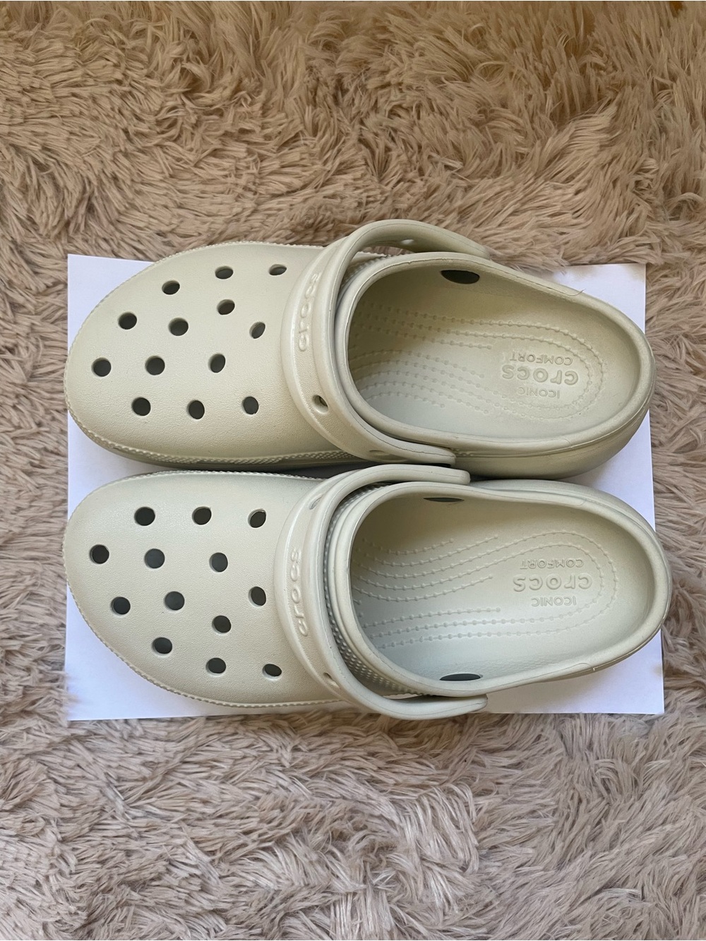 CROCS Platform Clog in Light Cream